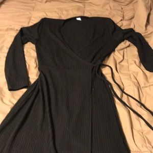 Black wrap dress PETITE